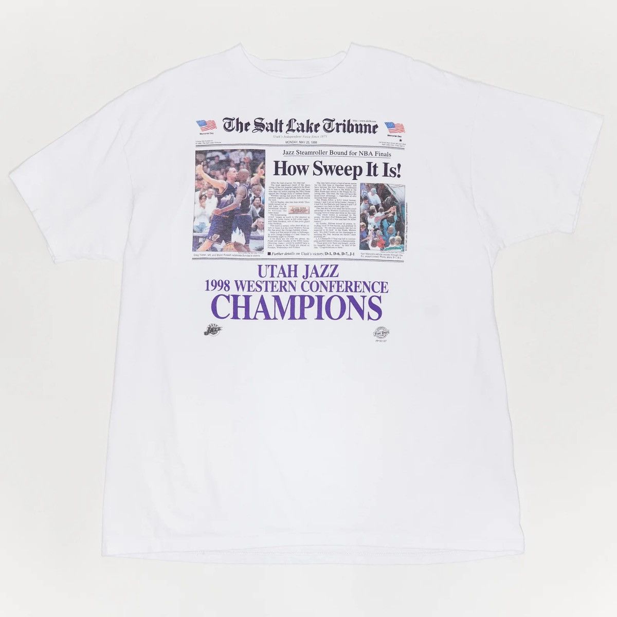 Vintage 1998 WESTERN CONFERENCE CHAMPS T-SHIRT Size US XL / EU 56 / 4 - 1 Thumbnail