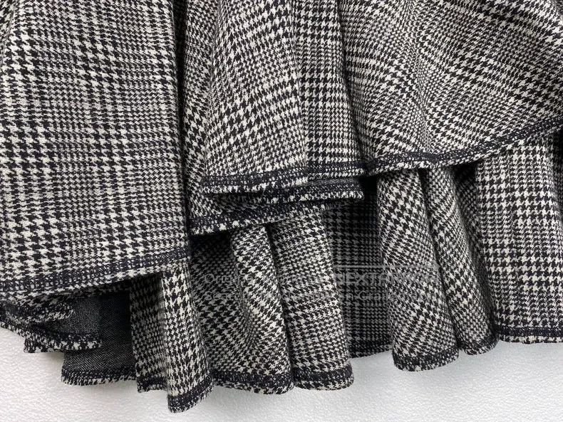 Comme des Garcons Comme Des Garcons size M Houndstooth pattern multi-layered Size 23" - 5 Thumbnail