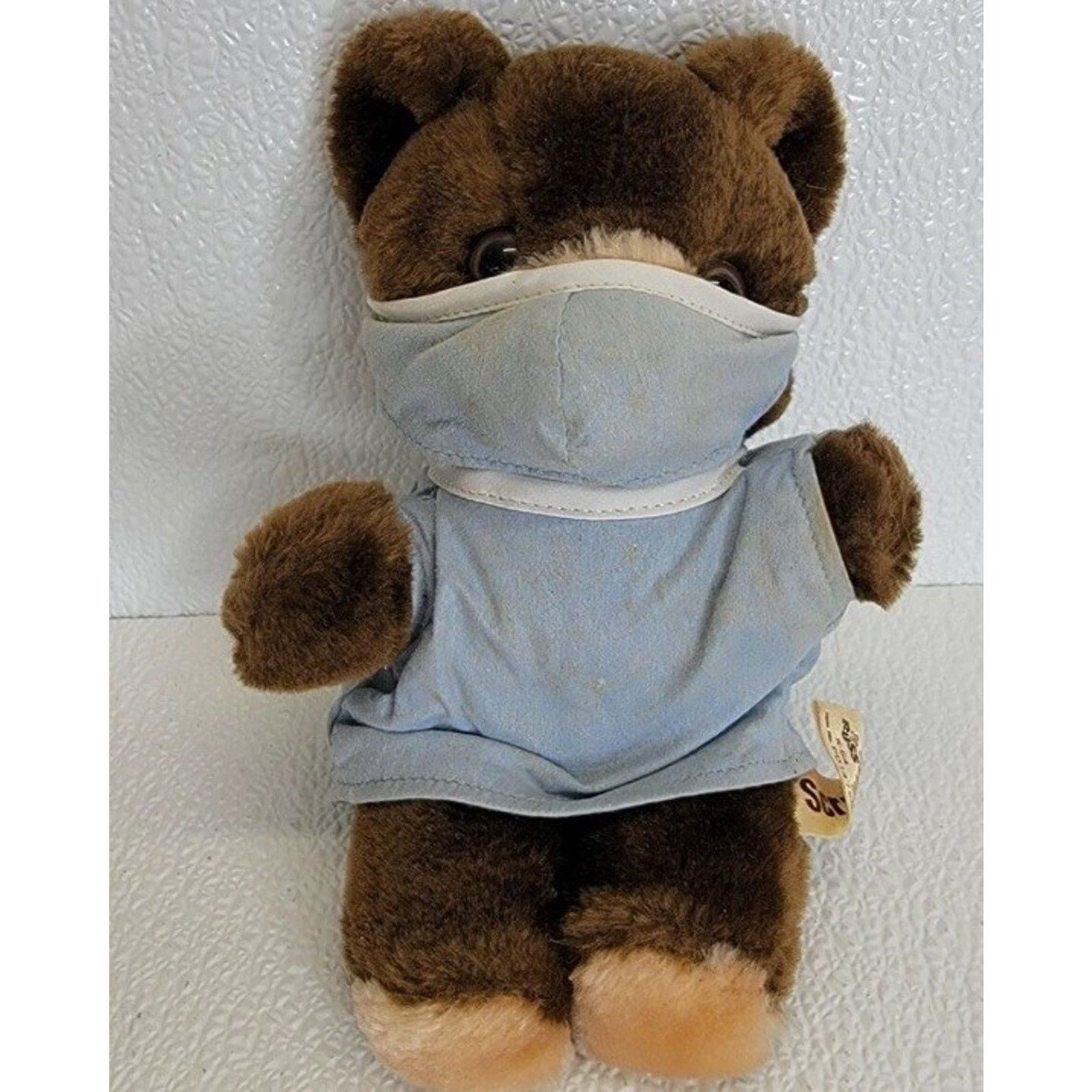 Vintage Vintage 80s Russ Berrie "Scrubby" Stuffed Bear Animal Size ONE SIZE - 2 Thumbnail