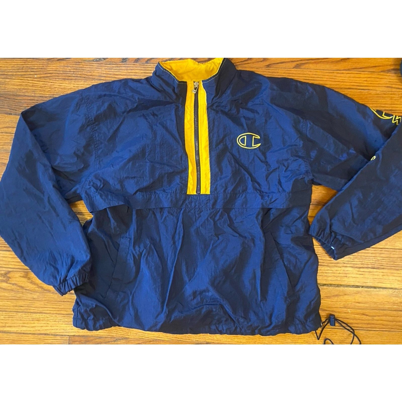 Champion VTG Champion Jacket Adult L Blue Pockets Spell Logo Vented Size US L / EU 52-54 / 3 - 1 Thumbnail