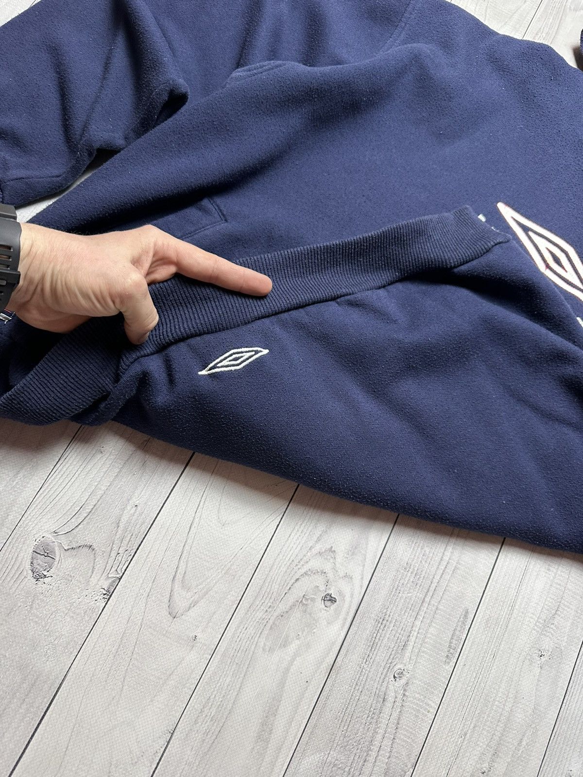 Umbro × Vintage Vintage Umbro fleece hoodie size XL logo Size US XL / EU 56 / 4 - 4 Thumbnail