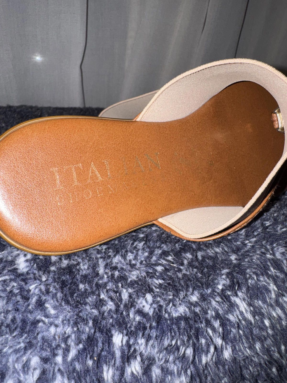 Other Women's Brown and Beige Slip-On Sandals Size US 6.5 / IT 36.5 - 5 Thumbnail