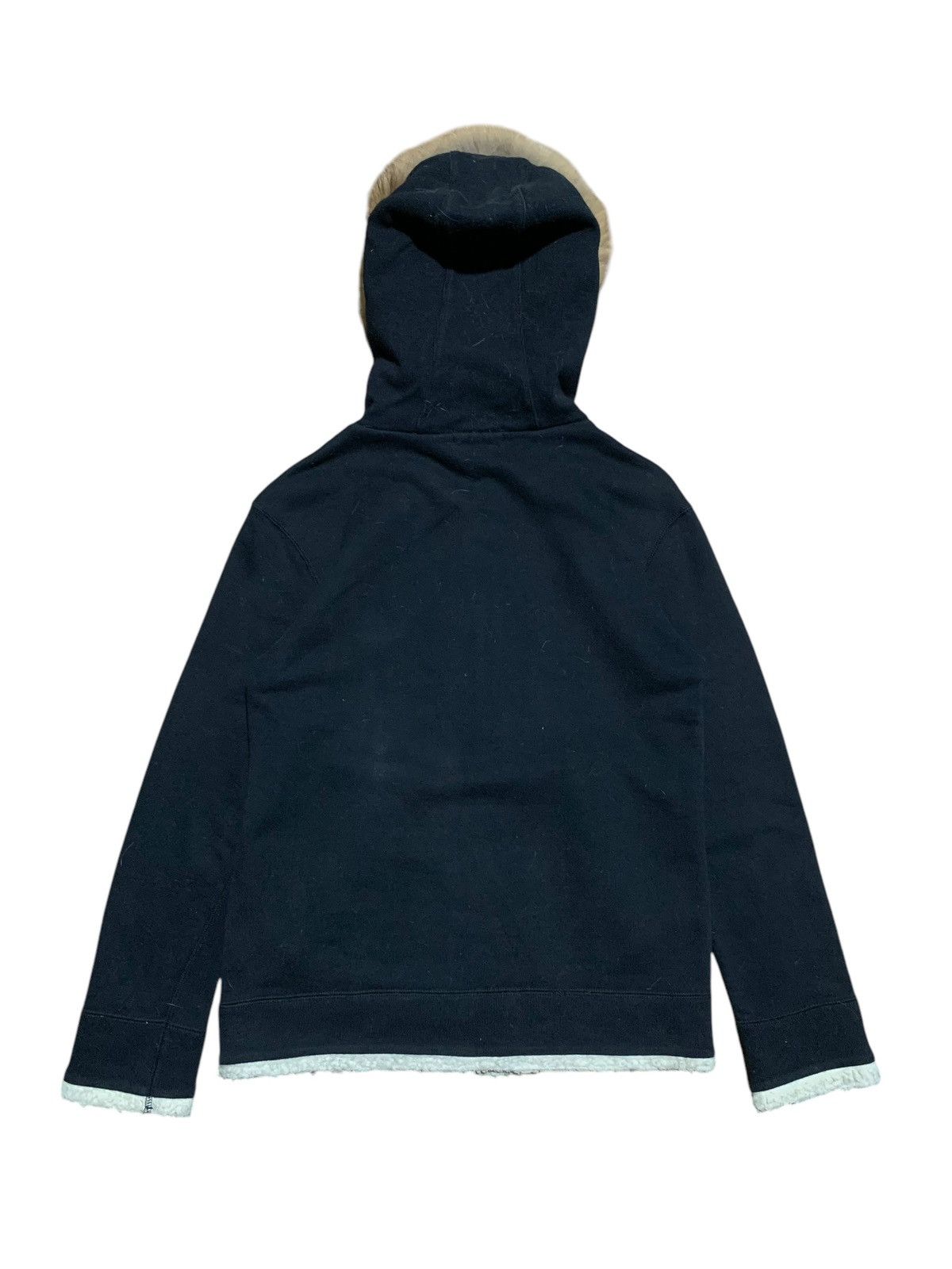 Burberry Burberry black label faux fur double zipper hoodie