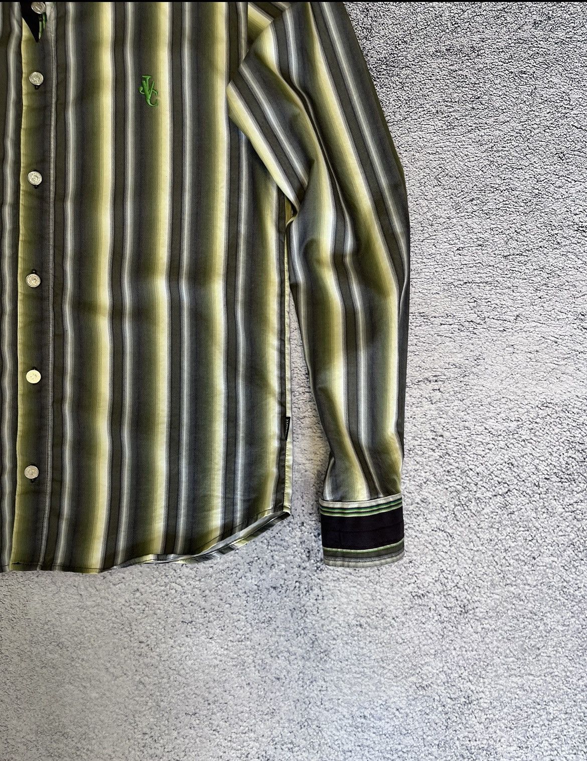 Versace Jeans Couture Versace Jeans Couture Shirt Long Sleeve Collared Striped Size M / US 6-8 / IT 42-44 - 5 Thumbnail