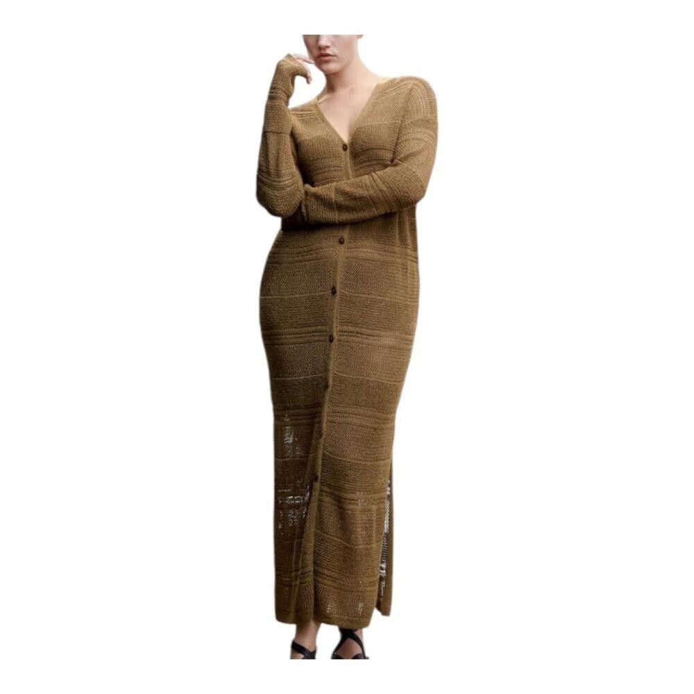 Designer MNG Knitted Pant and Duster Set L Size 36" / US 14 / IT 50 - 8 Thumbnail