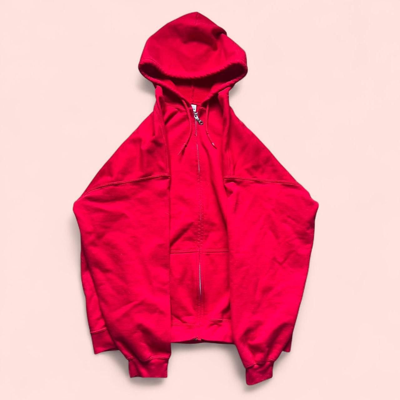 Other oversized red baggy gildan zip up hoodie, size XXL Size US XXL / EU 58 / 5 - 1 Thumbnail