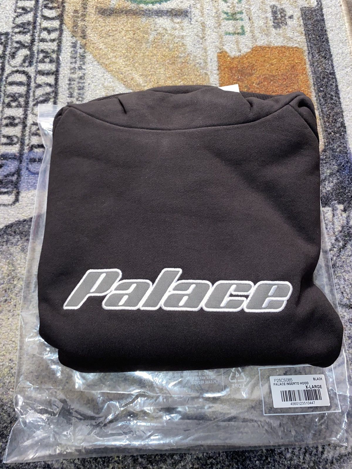 image of Palace Inserto Hood Black, Men's (Size XL)