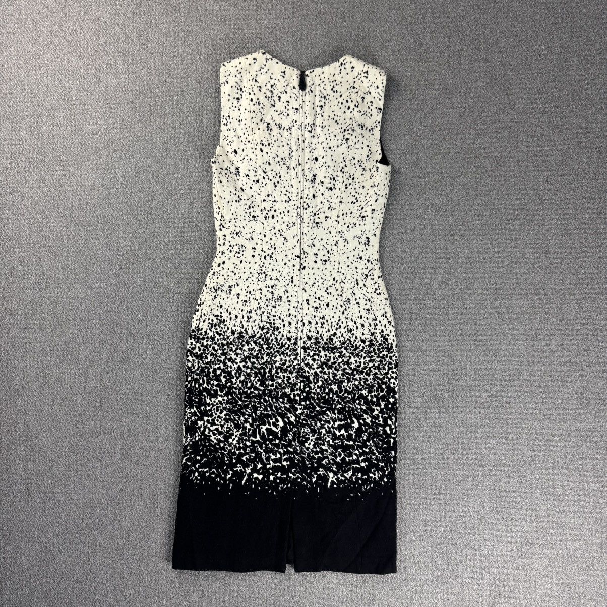 Burberry Prorsum Burberry - Wool Black and White Speckle Shift Dress Size XS / US 0-2 / IT 36-38 - 4 Thumbnail