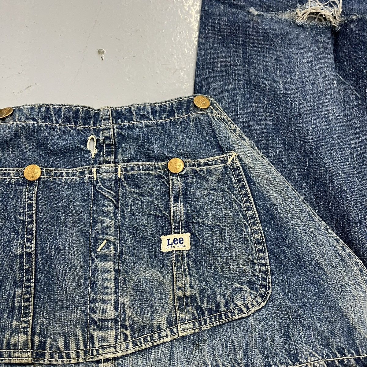Lee Vintage 50s Lee Union Made Jelt Sanforized Overalls 38x31 Size US 38 / EU 54 - 2 Thumbnail