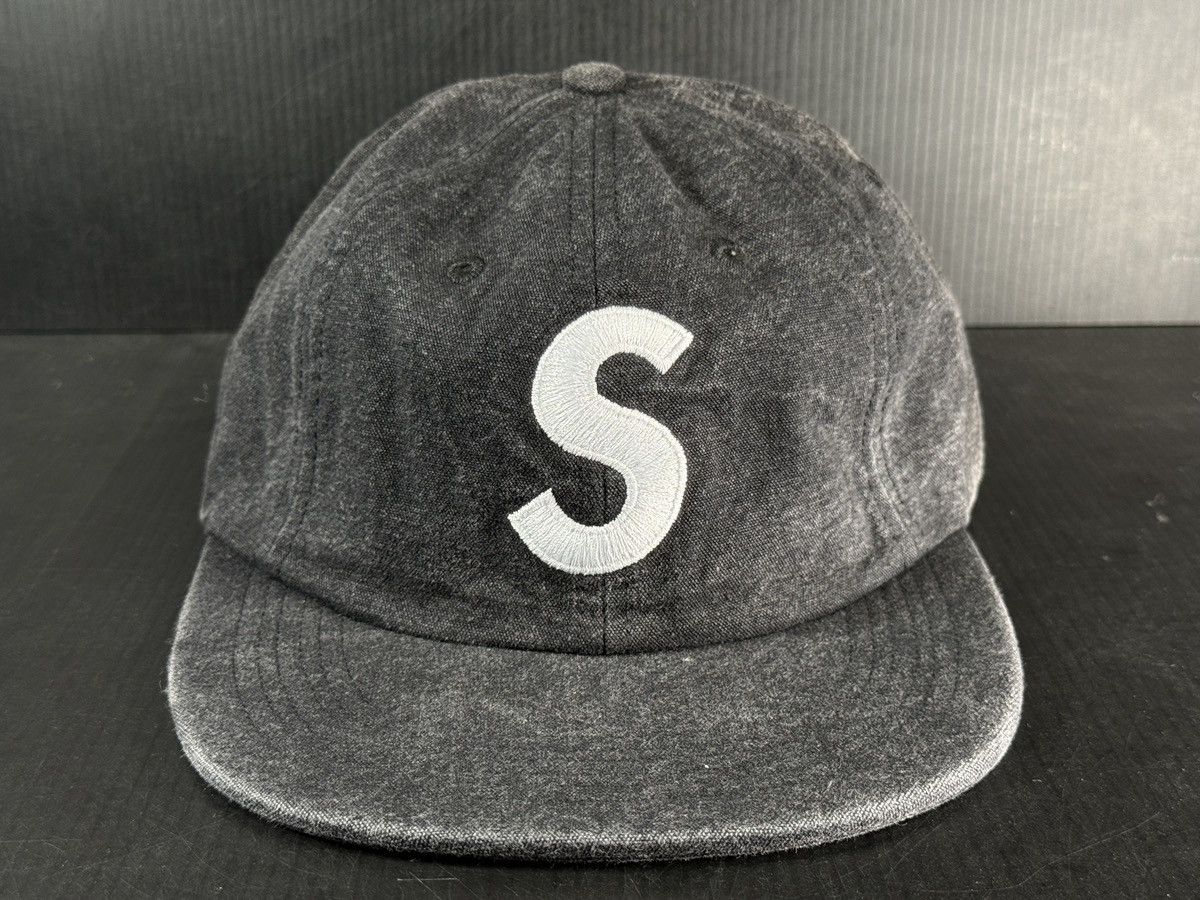 Supreme SUPREME SS18 S LOGO WASHED CHAMBRAY 6 PANEL CAP BRAND NEW
