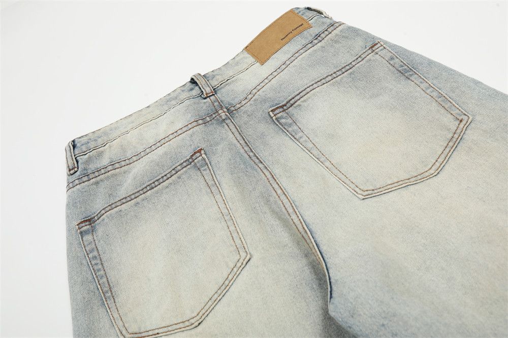 Japanese Brand × Jean Men's retro distressed straight casual heavy washed jeans Size US 32 / EU 48 - 7 Thumbnail