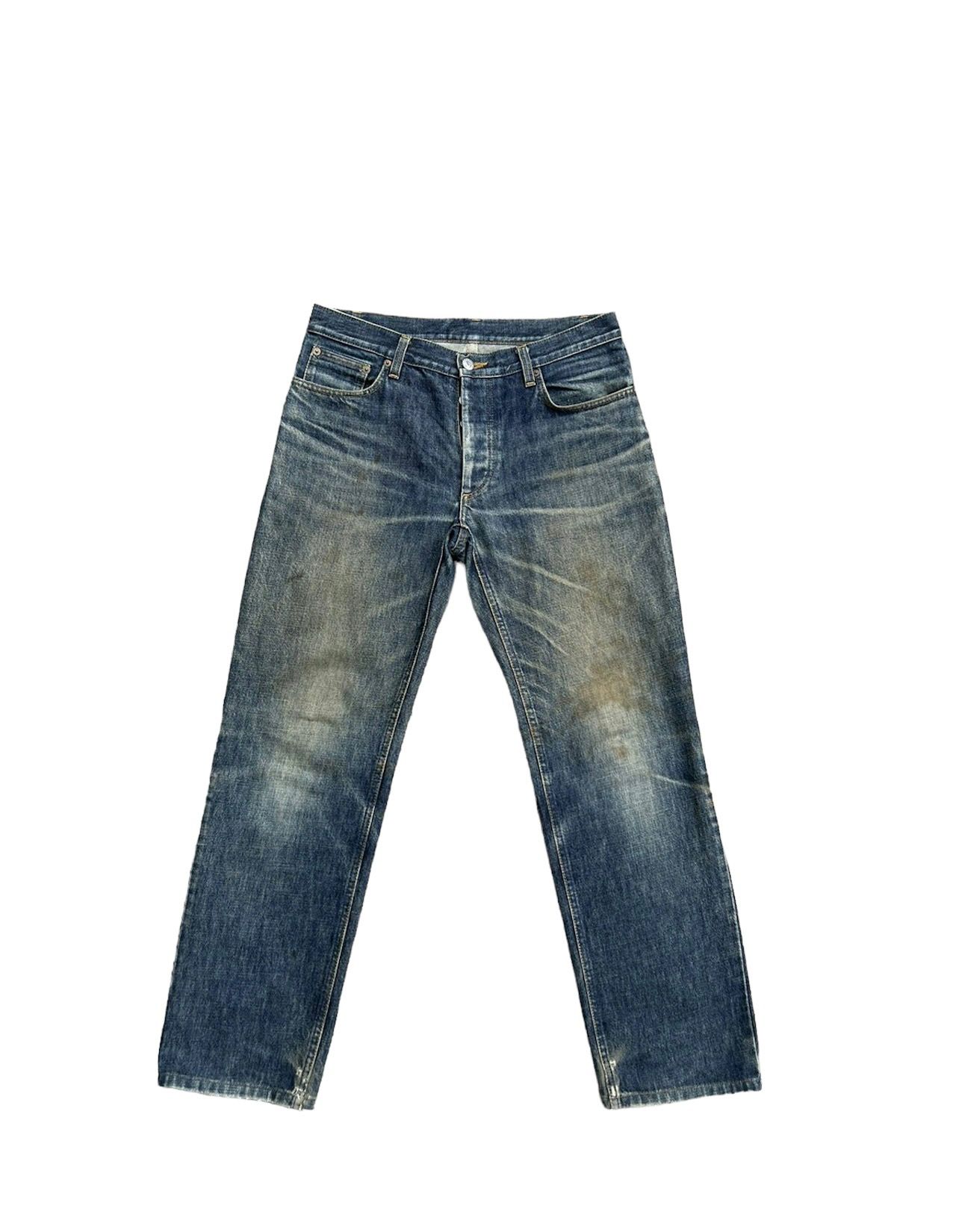 Pre-owned Helmut Lang Vintage 1997  Mud Denim Dirty Jeans In Multicolor