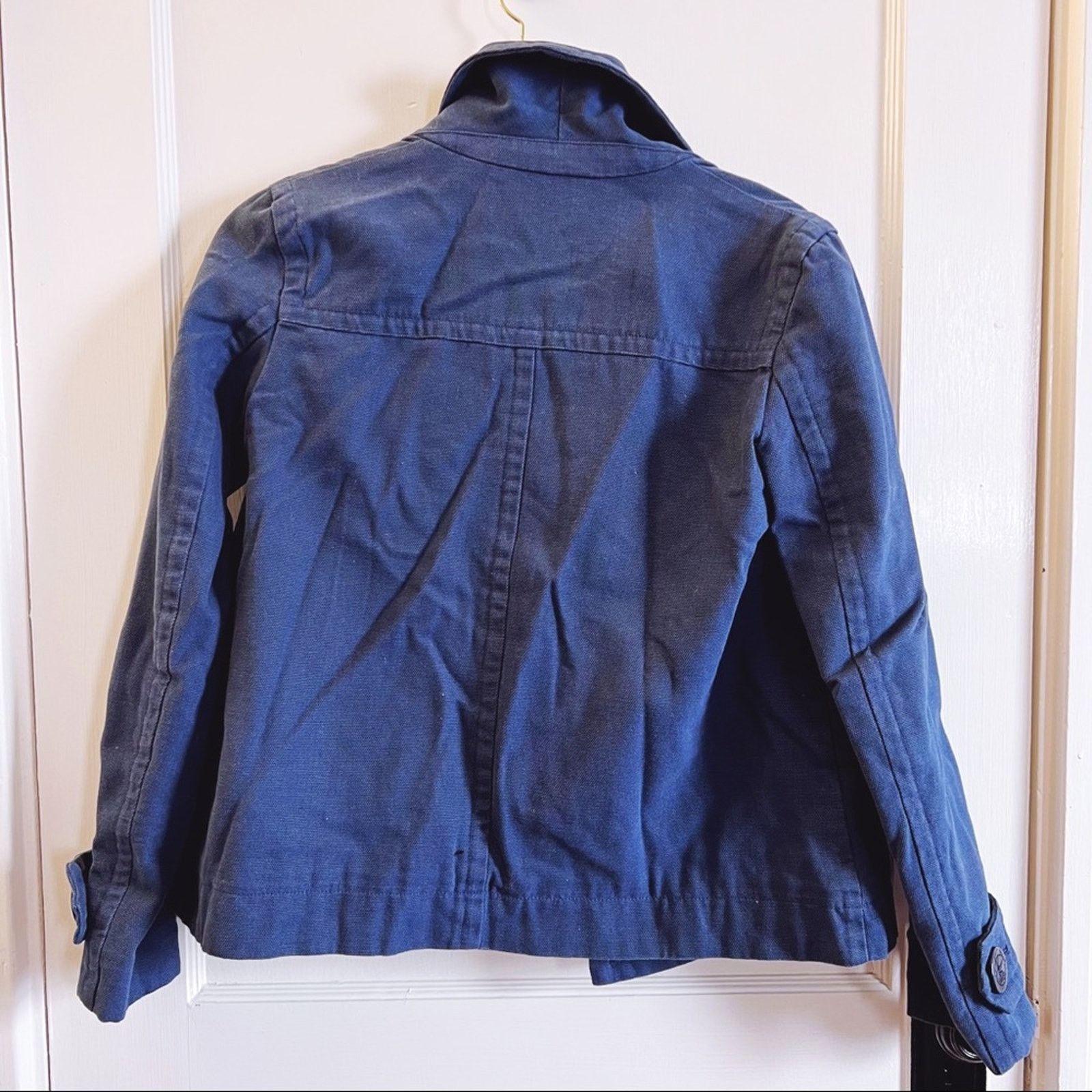Lacoste Blue Cotton Double-Breasted Blazer