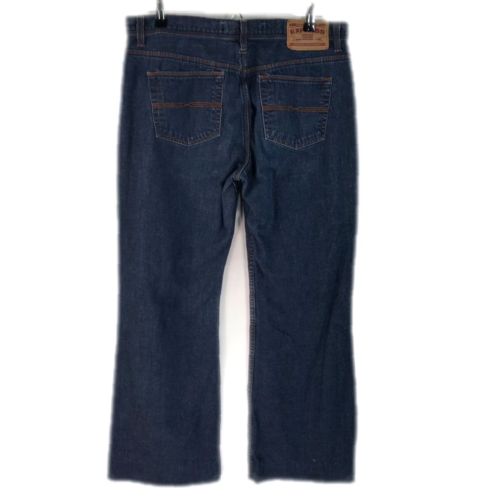 Express Express Precision Fit Hipster Flare Jeans Blue Womens Size 13/14 Regular 28 in Inseam Size 34" / US 12 / IT 48 - 2 Thumbnail