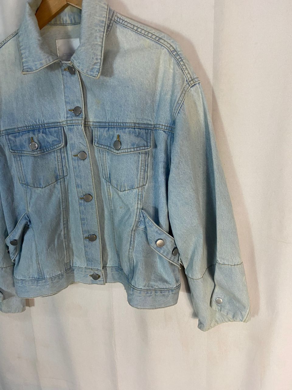 Japanese Brand Unisex🔥Cecil mc bee baggy sleeve denim jacket Size M / US 6-8 / IT 42-44 - 3 Thumbnail