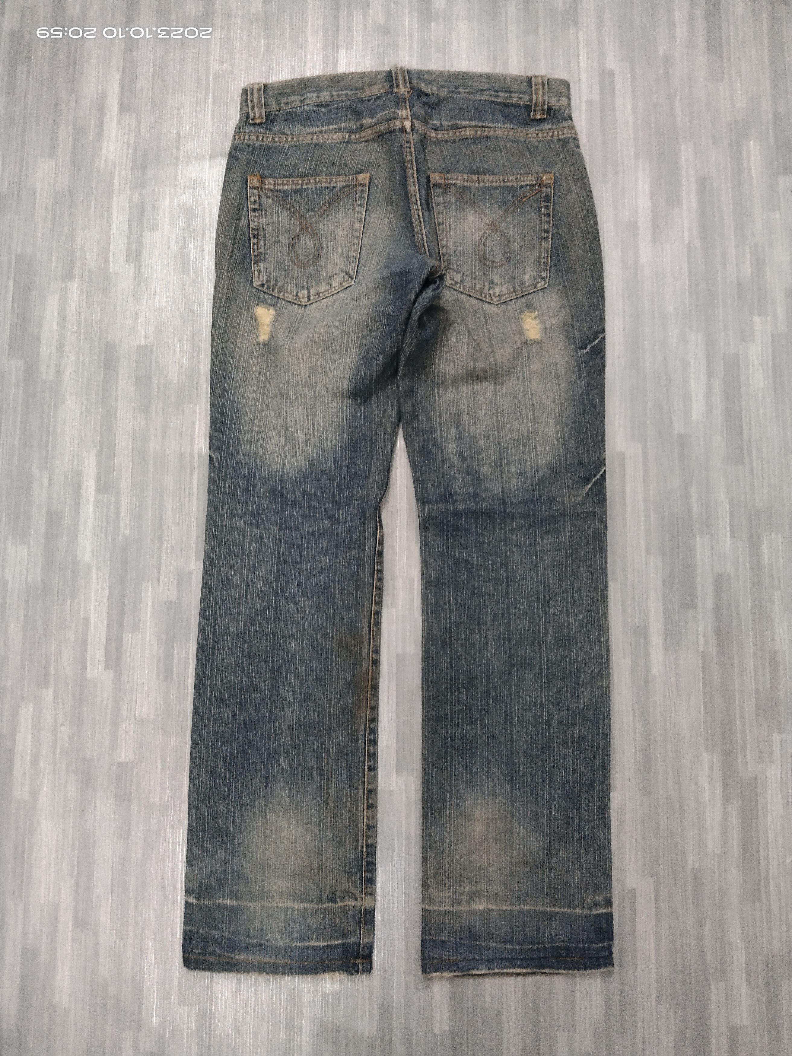 Japanese Brand SICK RIPED PACTHWORK FLOWER JUDE BLOOM DENIM PANTS Size US 33 - 3 Thumbnail