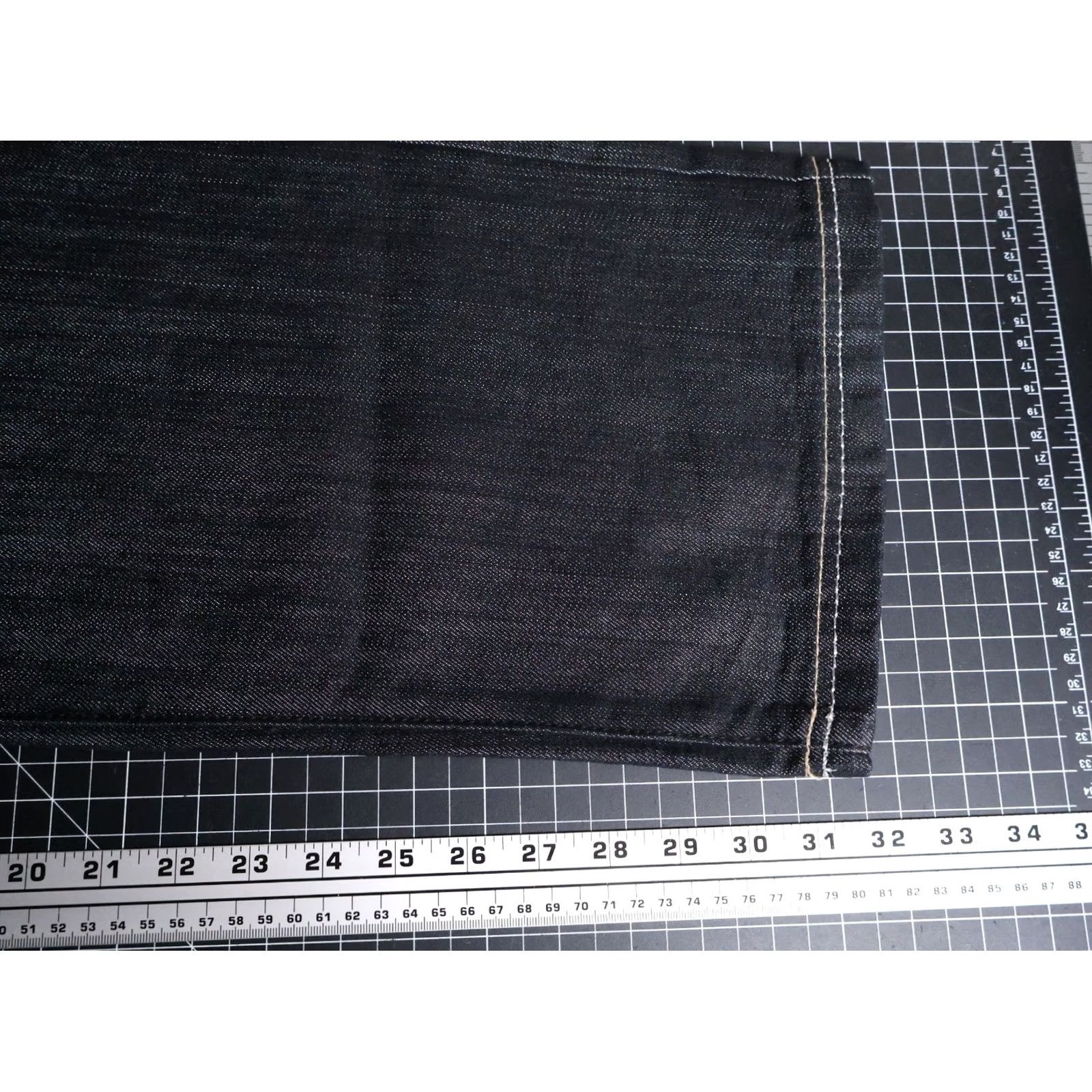 Vintage Ablance Vintage Wide Leg Jeans Men's 34 x 32 Black Denim Velvet Pockets Baggy VTG 90s Hip Hop Retro 5-Pocket Style Jeans Mens Size US 35 - 6 Thumbnail