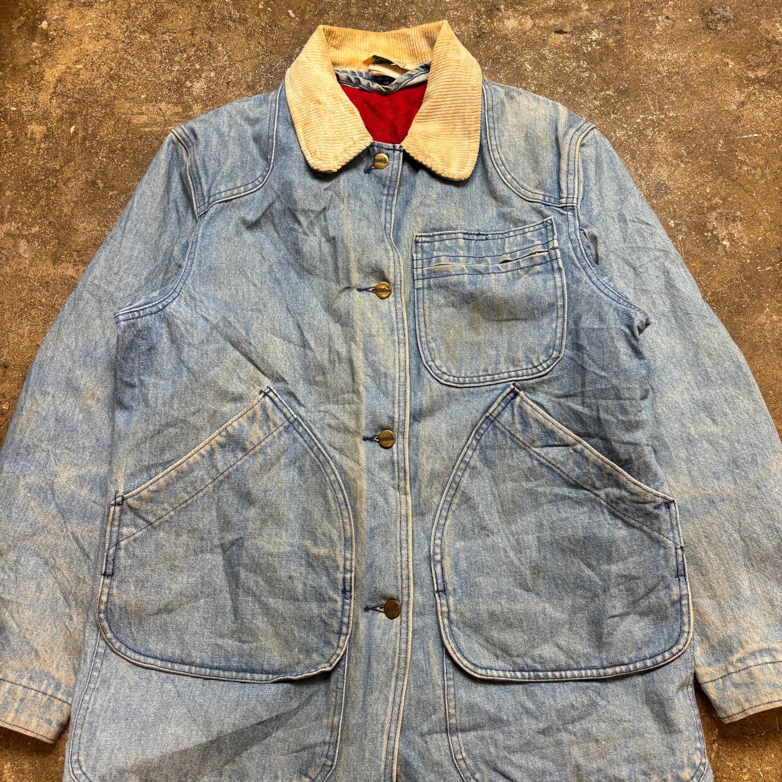 L.L. Bean × Vintage VTG LL Bean Wool Blanket Denim Hunting Chore Jacket Men's L Size US L / EU 52-54 / 3 - 2 Thumbnail