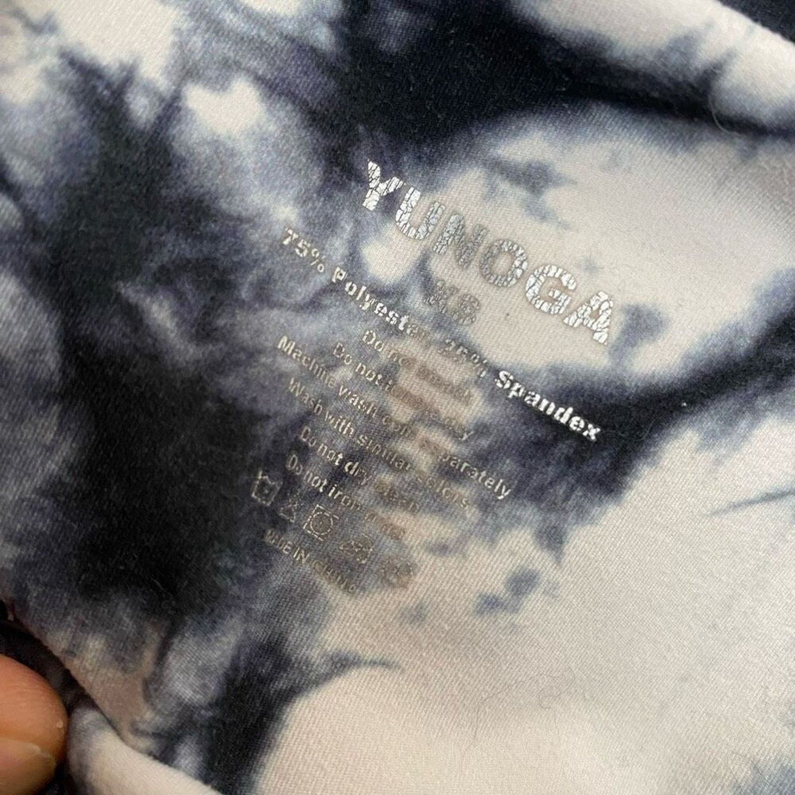 Other Yunoga Black and White Tie Dye Leggings | Sz XS Size 26" / US 2 / IT 38 - 4 Thumbnail