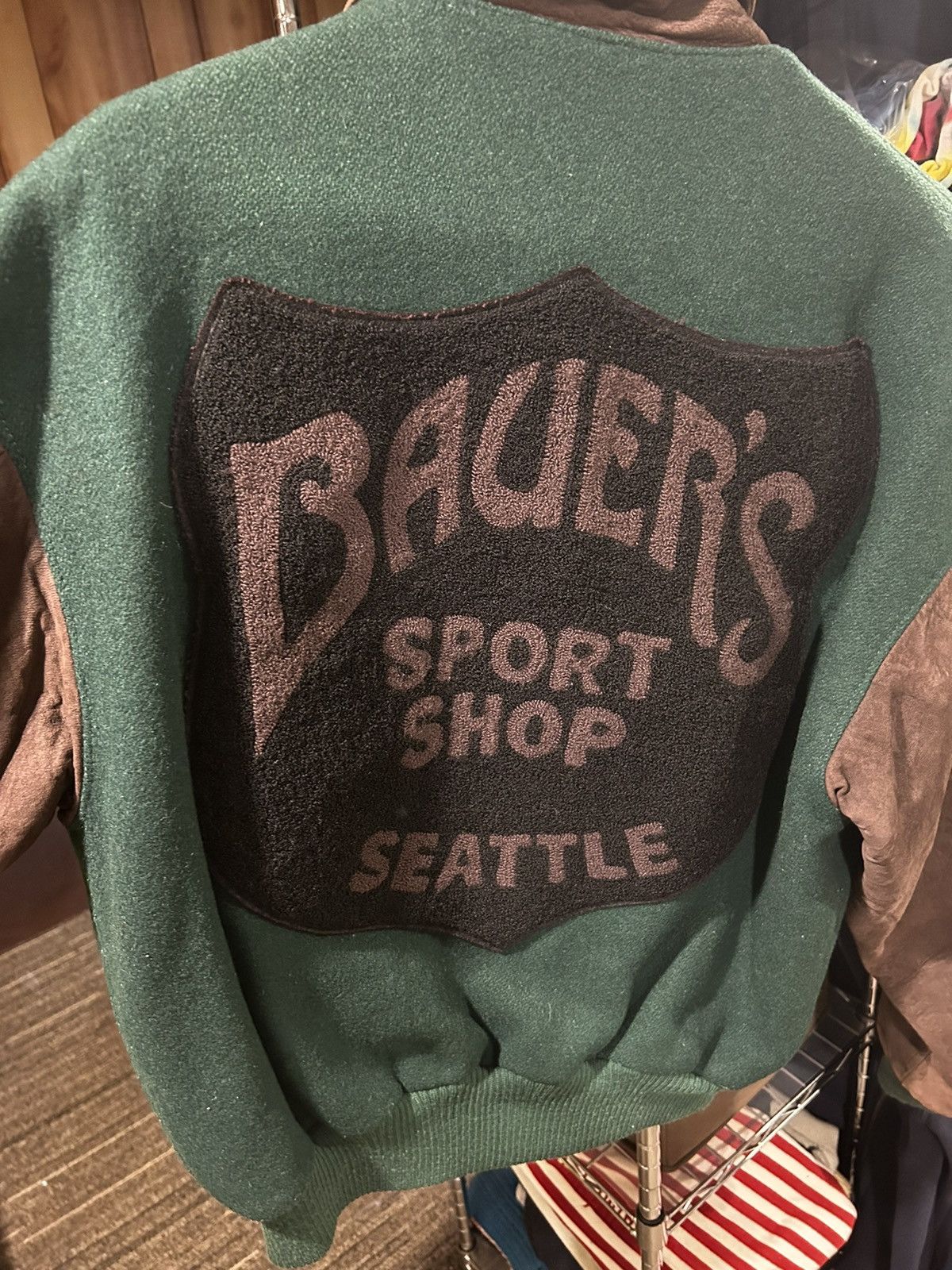 Eddie Bauer VTG EDDIE BAUER WOOL/ LEATHER VARSITYTAKING OFFERS