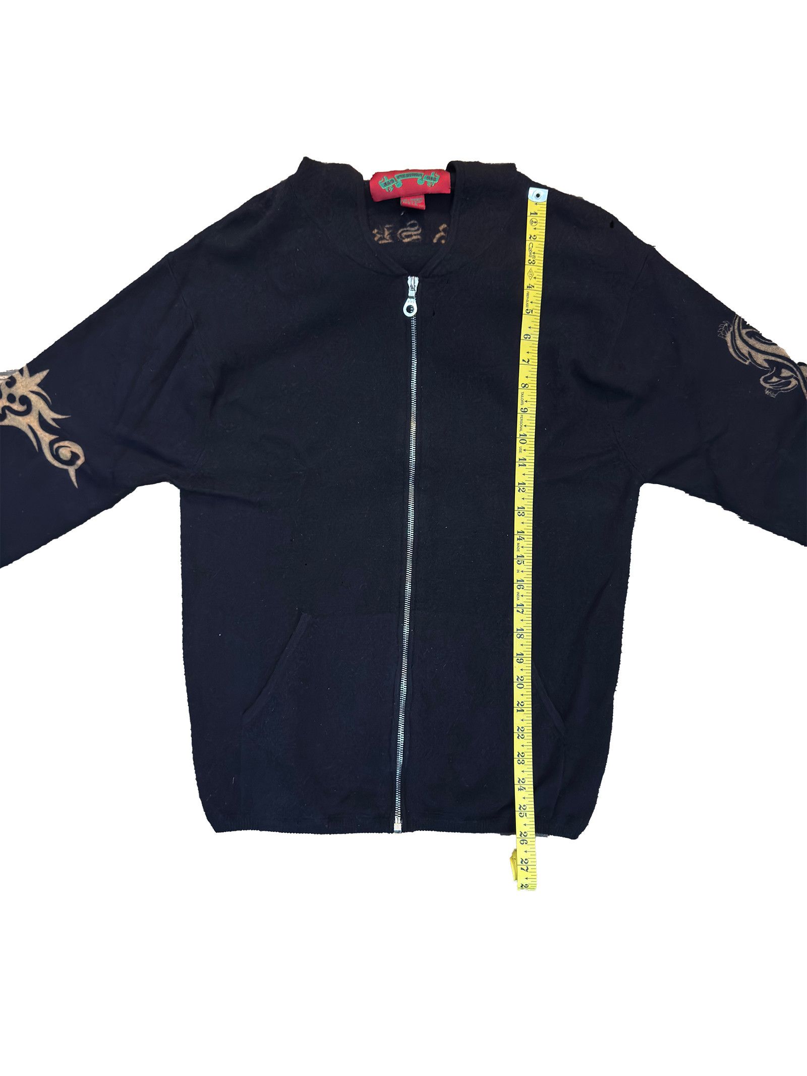 A&G Rock A&G MENS CASHMERE TATOO "SUGAR SKULL" ZIP HOODIE Size US S / EU 44-46 / 1 - 6 Thumbnail