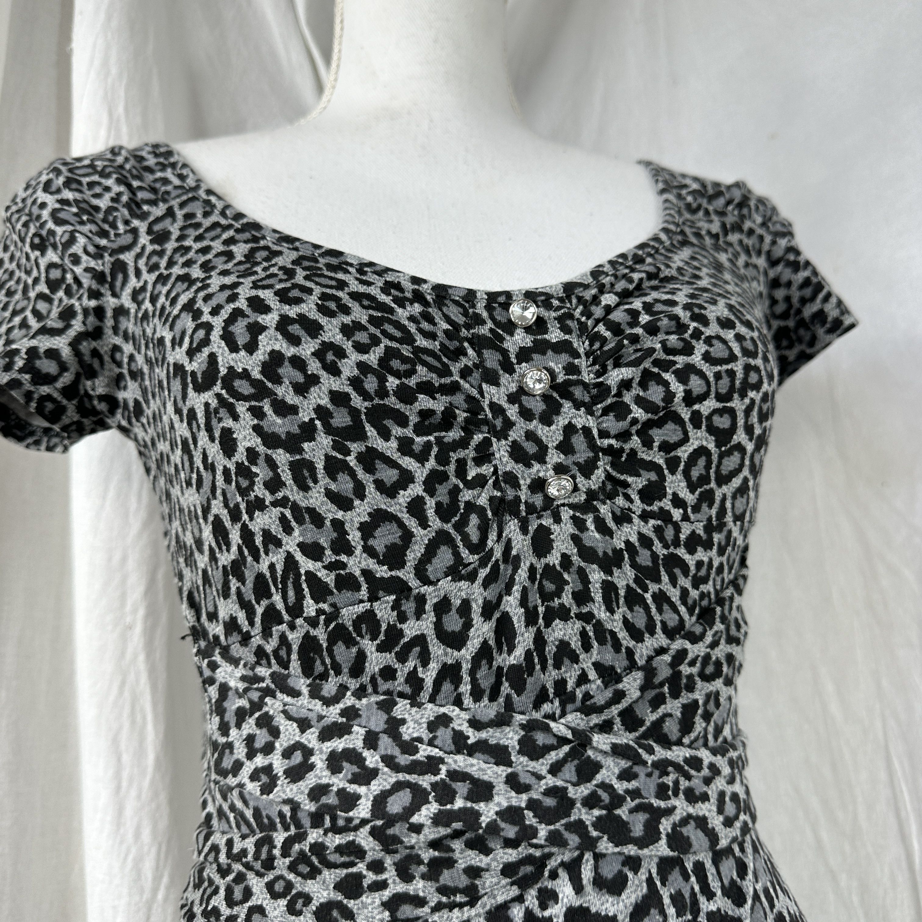 Vintage intage 00s Avant Garde Old Money Viscose Cheetah Dress Size M / US 6-8 / IT 42-44 - 3 Thumbnail