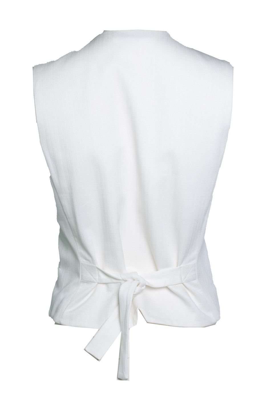 Max Mara Max Mara, white sleeveless Mirella vest Size L / US 10 / IT 46 - 9 Thumbnail