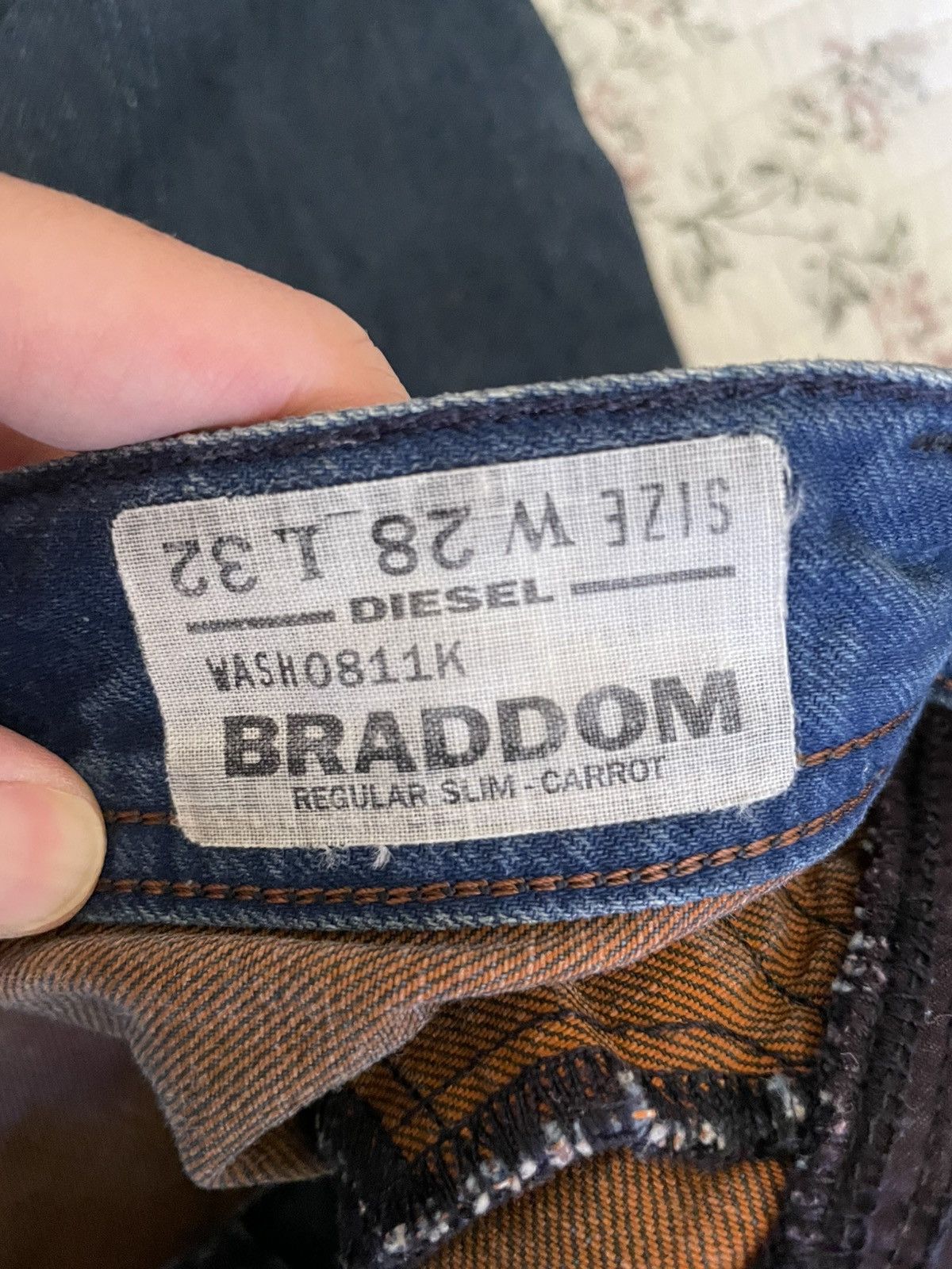 Diesel Diesel Braddom washed regular slim - Carrot deep navy jean Size US 28 / EU 44 - 9 Thumbnail