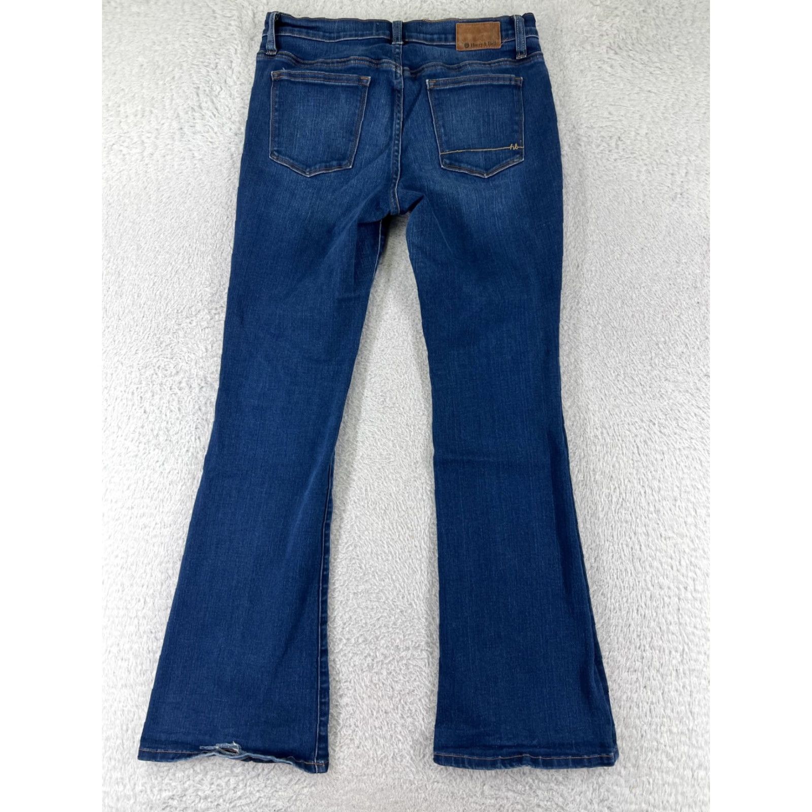 Vintage Henry & Belle Jeans Womens 30 Denim Blue Cotton Blend Flared 5-Pocket Regular Inseam 31 Painte? Size 30" / US 8 / IT 44 - 2 Thumbnail
