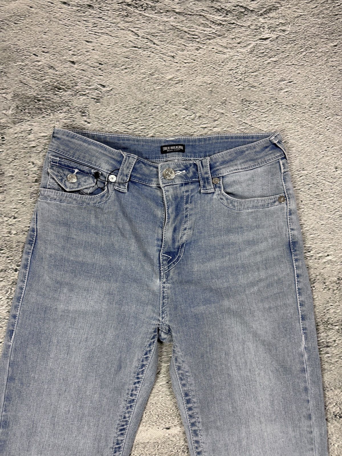 True Religion True Religion jeans straight baby blue white stitch Y2K Size US 30 / EU 46 - 5 Thumbnail