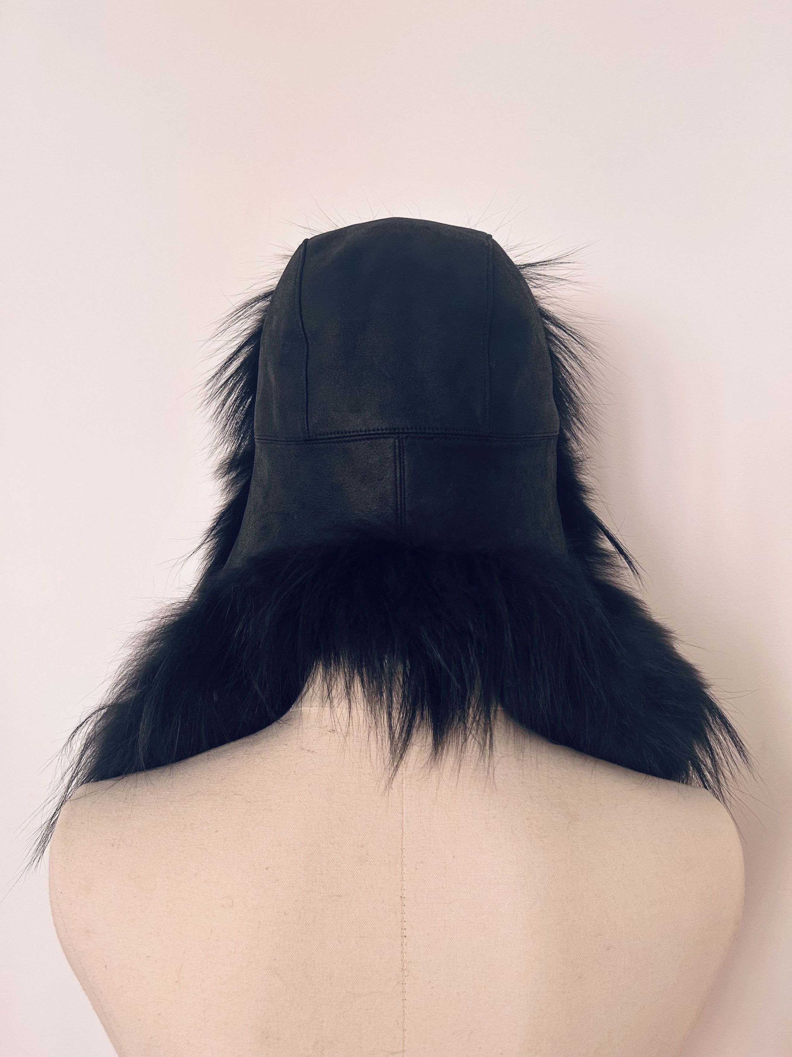 Saint Laurent Paris FW'18 Chapka Trapper Hat in Black Fox Fur Size ONE SIZE - 6 Thumbnail