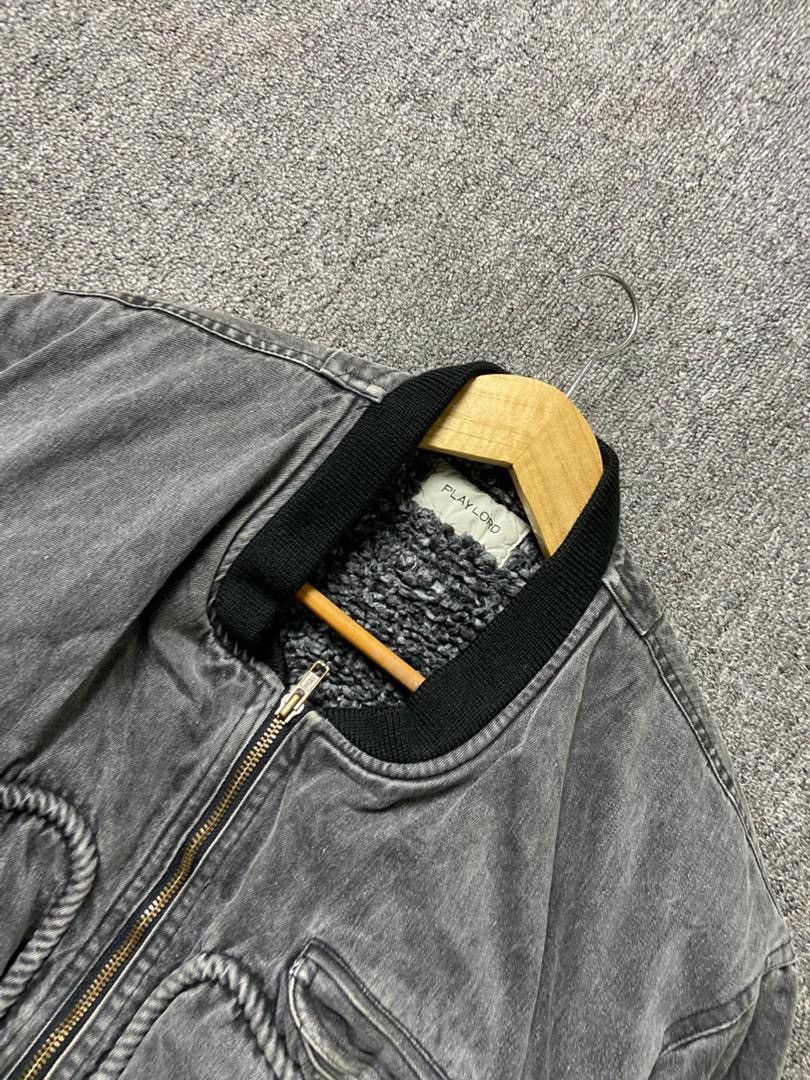 Japanese Brand Play Lord Brand Fur Denim Bomber Jacket (189) Size US S / EU 44-46 / 1 - 9 Thumbnail