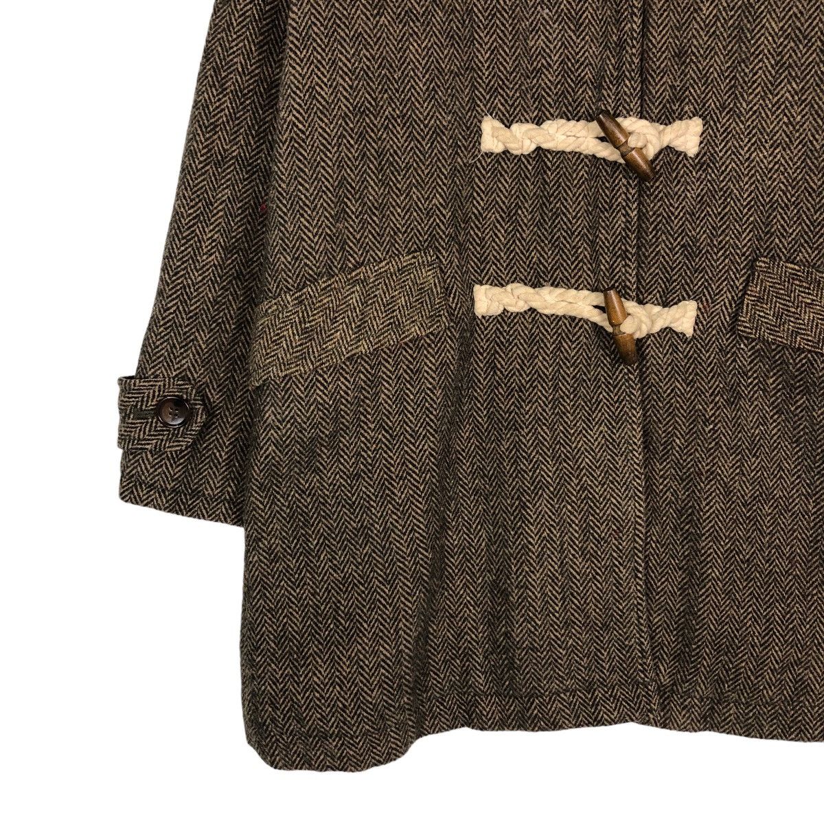 Harris Tweed 📌VINTAGE LONG JACKET WOOL HARRIS TWEED Size US M / EU 48-50 / 2 - 13 Thumbnail