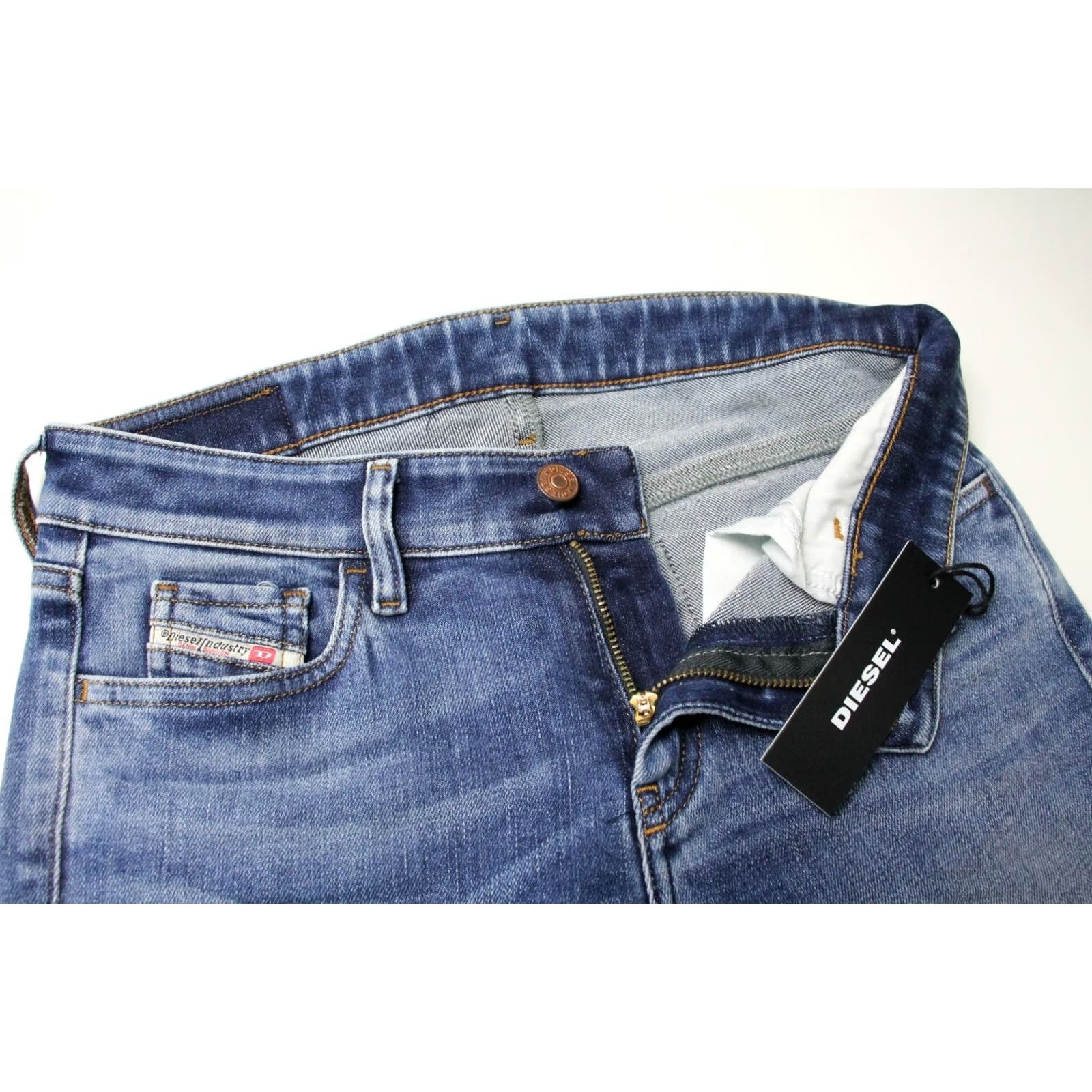 Diesel Diesel Jeans Womens W27 Blue Slandy 009JI Women Stretch Skinny Fit Faded Zip Fly Size 27" / US 4 / IT 40 - 4 Thumbnail