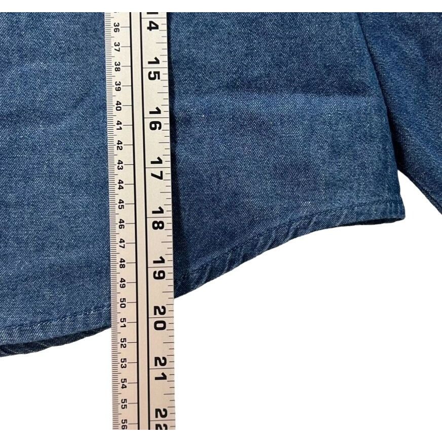 Other Sweet Envy- Women's Chambray Long Sleeve Button Down Shirt W Size M / US 6-8 / IT 42-44 - 6 Thumbnail