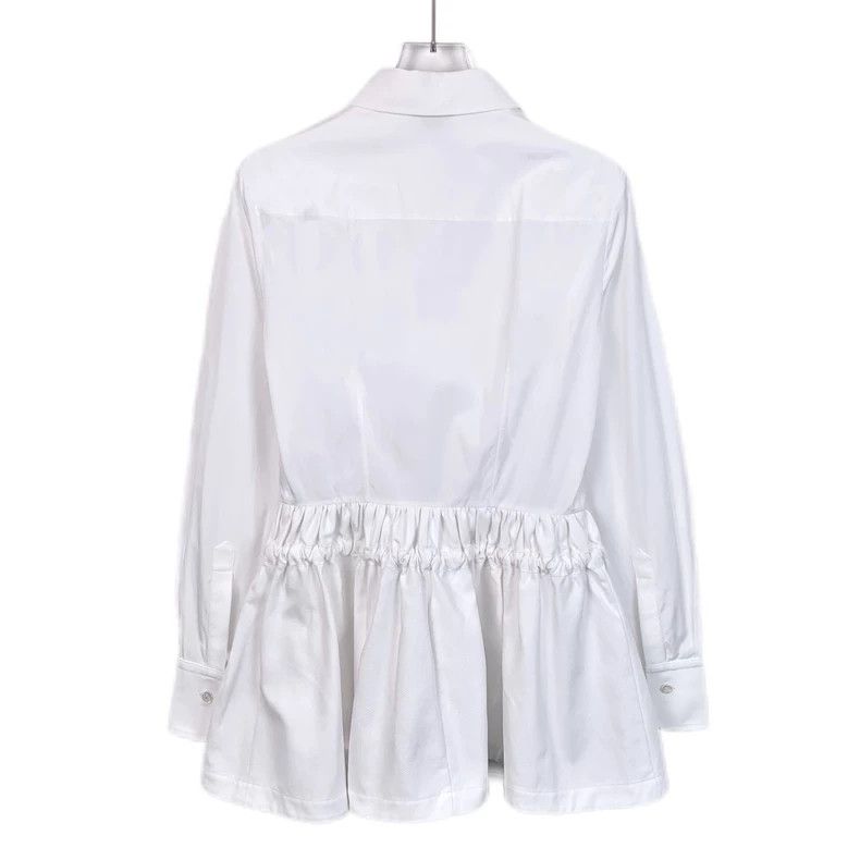 Alexander McQueen Alexander Mcqueen White lapel lace drawstring long-sleeved Size XS / US 0-2 / IT 36-38 - 2 Thumbnail