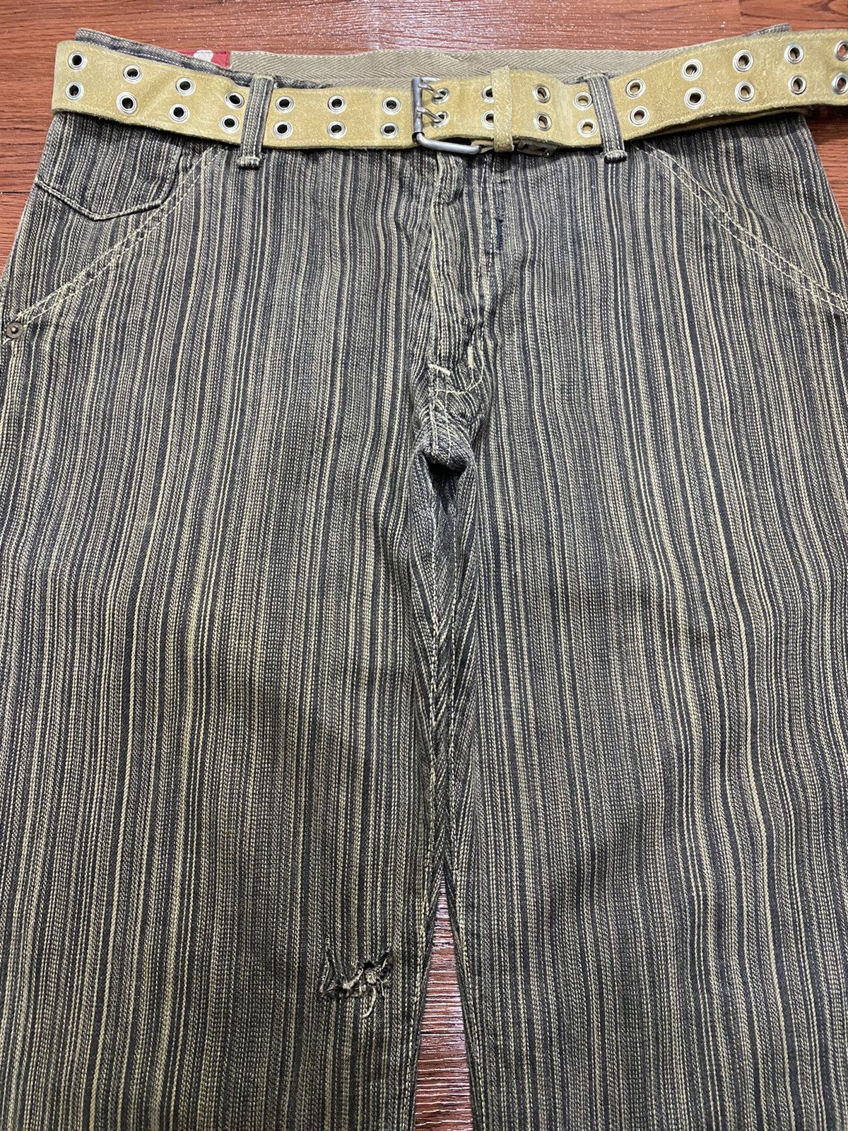 Blue Blue Japan Vtg Japan Blue Way Grunge Punk Distressed Jeans With Belt Size US 33 - 4 Thumbnail