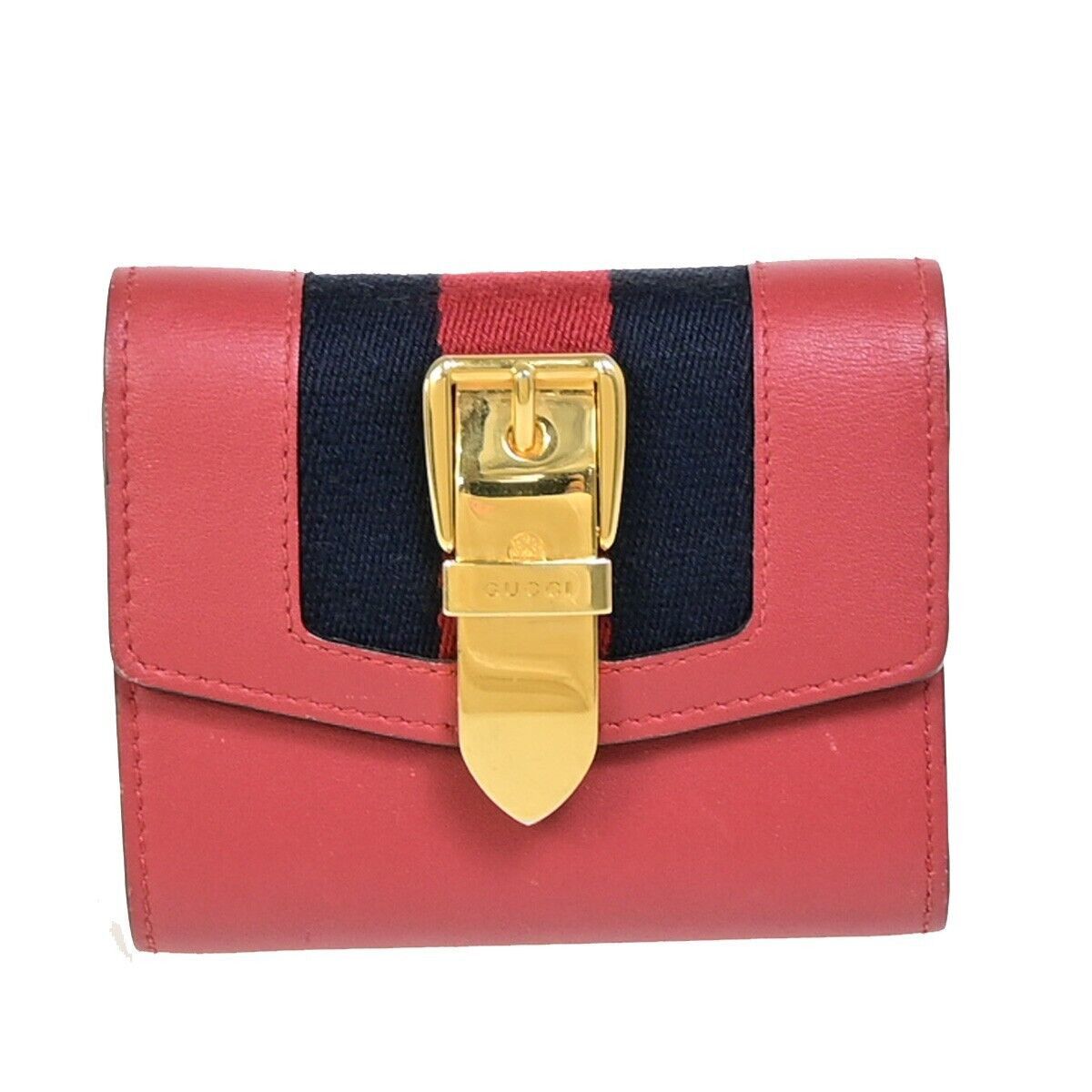 Gucci Sylvie Red Leather Wallet (Pre-Owned) Size ONE SIZE - 1 Thumbnail