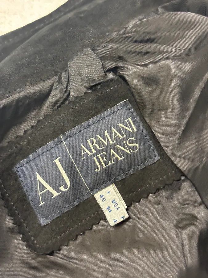 Armani Armani Black Suede Avant-Garde Bomber Jacket Size US S / EU 44-46 / 1 - 9 Thumbnail