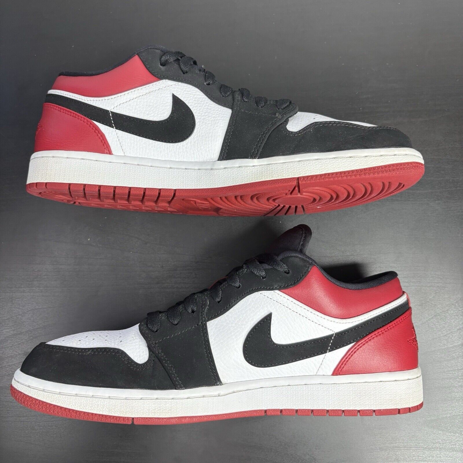 Nike Size 10.5 - Air Jordan 1 Low Black Toe Size US 10.5 / EU 43-44 - 4 Thumbnail