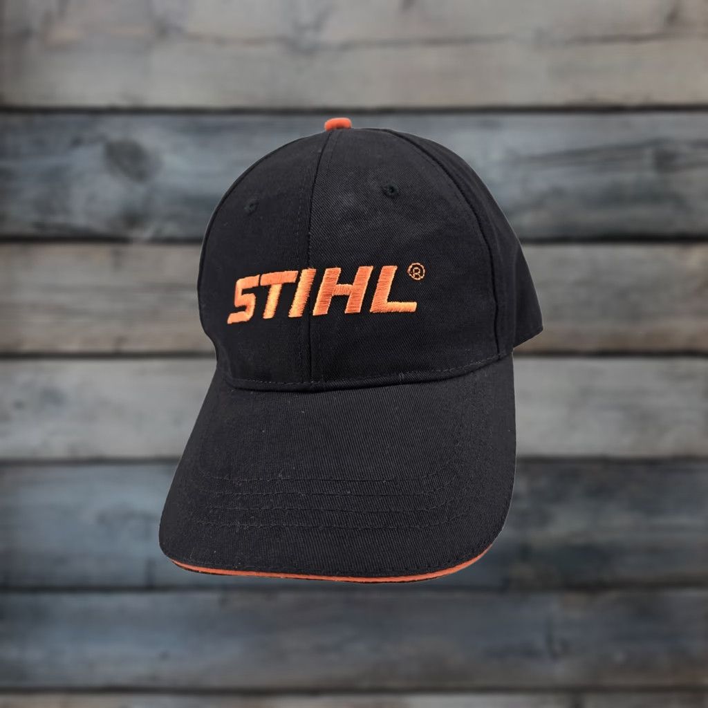 Bally STIHL Chainsaw Strapback Hat Ball Cap Outdoor Power Tools Black Embroidered Logo Strapback Hat Size ONE SIZE - 1 Thumbnail