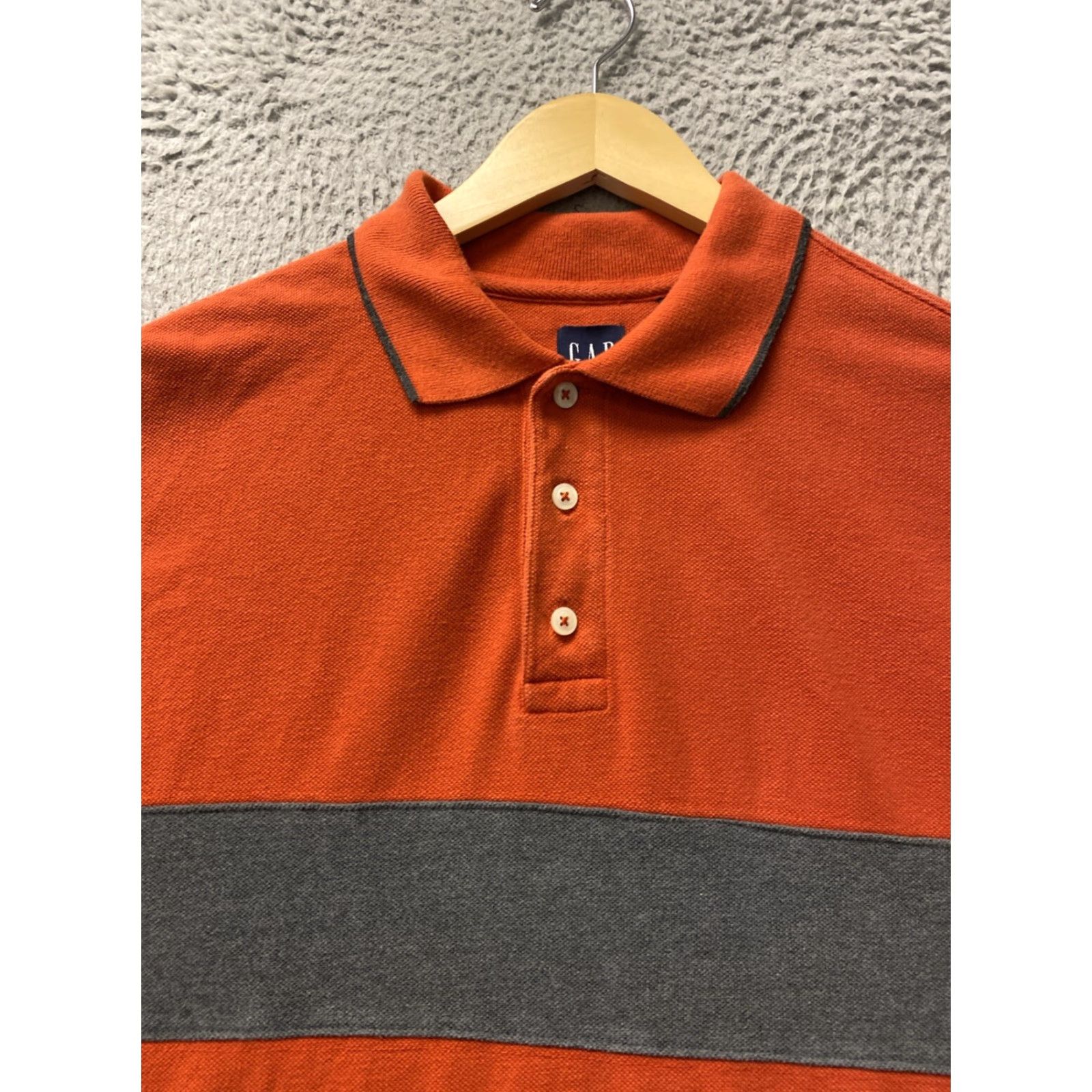 Gap VINTAGE Gap Polo Shirt Men Medium Short Sleeve Burnt Amber 90s Casual Golf Preppy Size US M / EU 48-50 / 2 - 2 Thumbnail