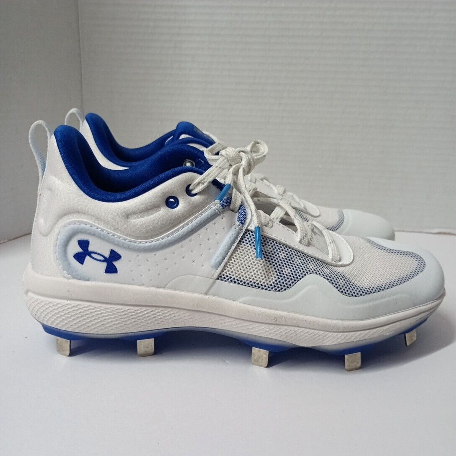Under Armour Under Armour Metal Softball Cleats Women’s Size 8 White Blue Size US 8 / IT 38 - 3 Thumbnail