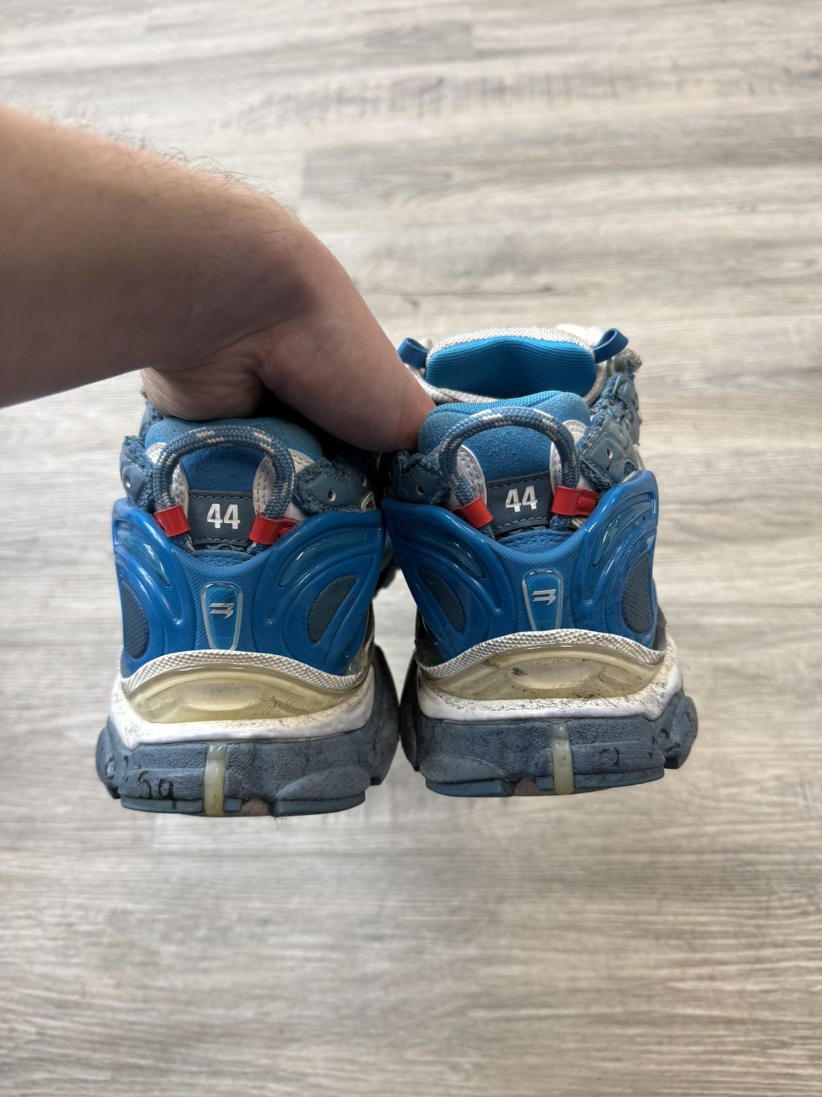 Balenciaga Balenciaga Runner Blue/White - Distressed Graffiti Size US 11 / EU 44 - 5 Thumbnail
