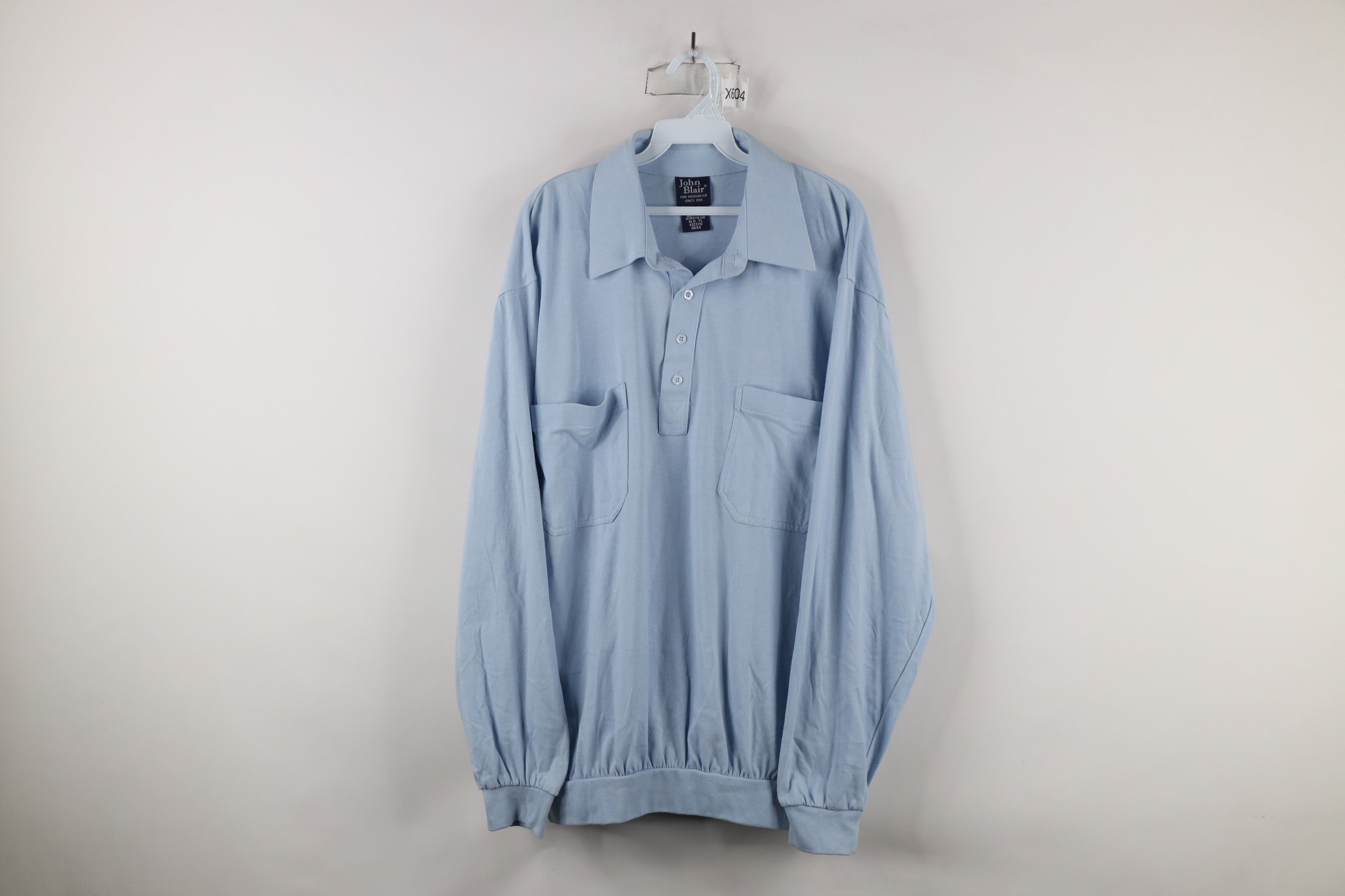 Vintage Vintage 90s Streetwear Long Sleeve Pullover Polo Shirt Size US XL / EU 56 / 4 - 1 Thumbnail