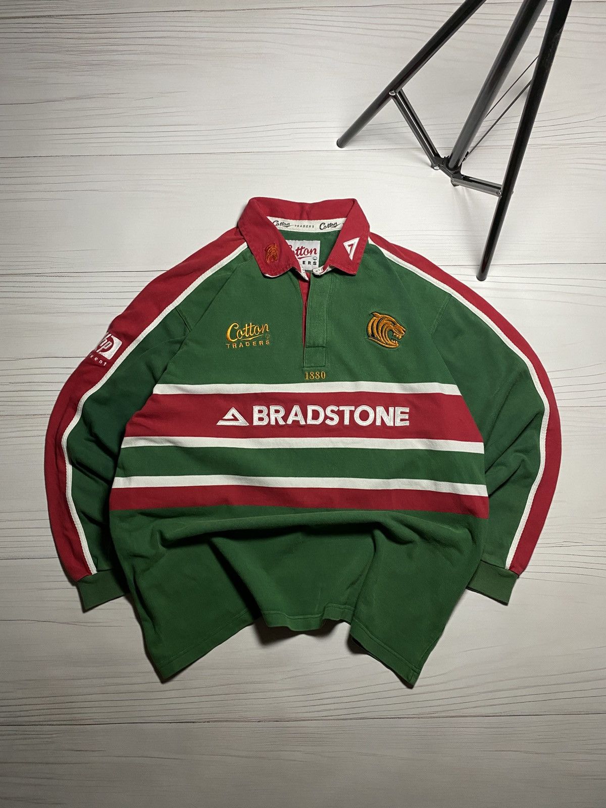 Cotton Traders Vintage Leicester Tigers 2001/02 home rugby y2k longsleeve Size US XL / EU 56 / 4 - 1 Thumbnail