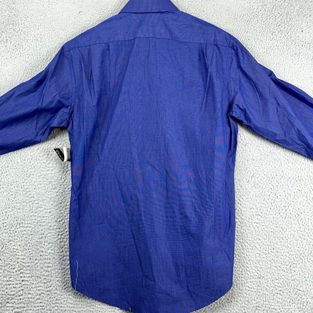 George George Button-Up Shirt Mens M Blue Long Sleeve 100% Cotton Casual NEW Size US M / EU 48-50 / 2 - 4 Thumbnail