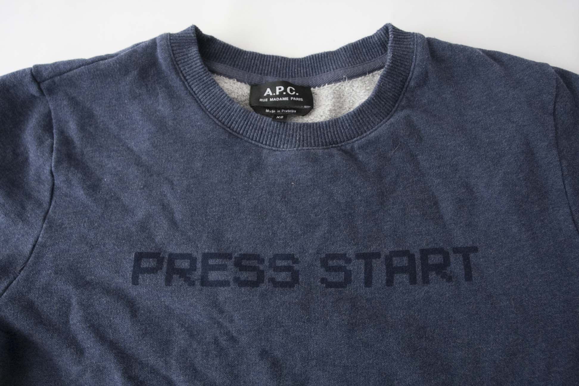 A.P.C. APC Crewneck Sweatshirt Unisex Size XS Press Start Size US XS / EU 42 / 0 - 2 Thumbnail