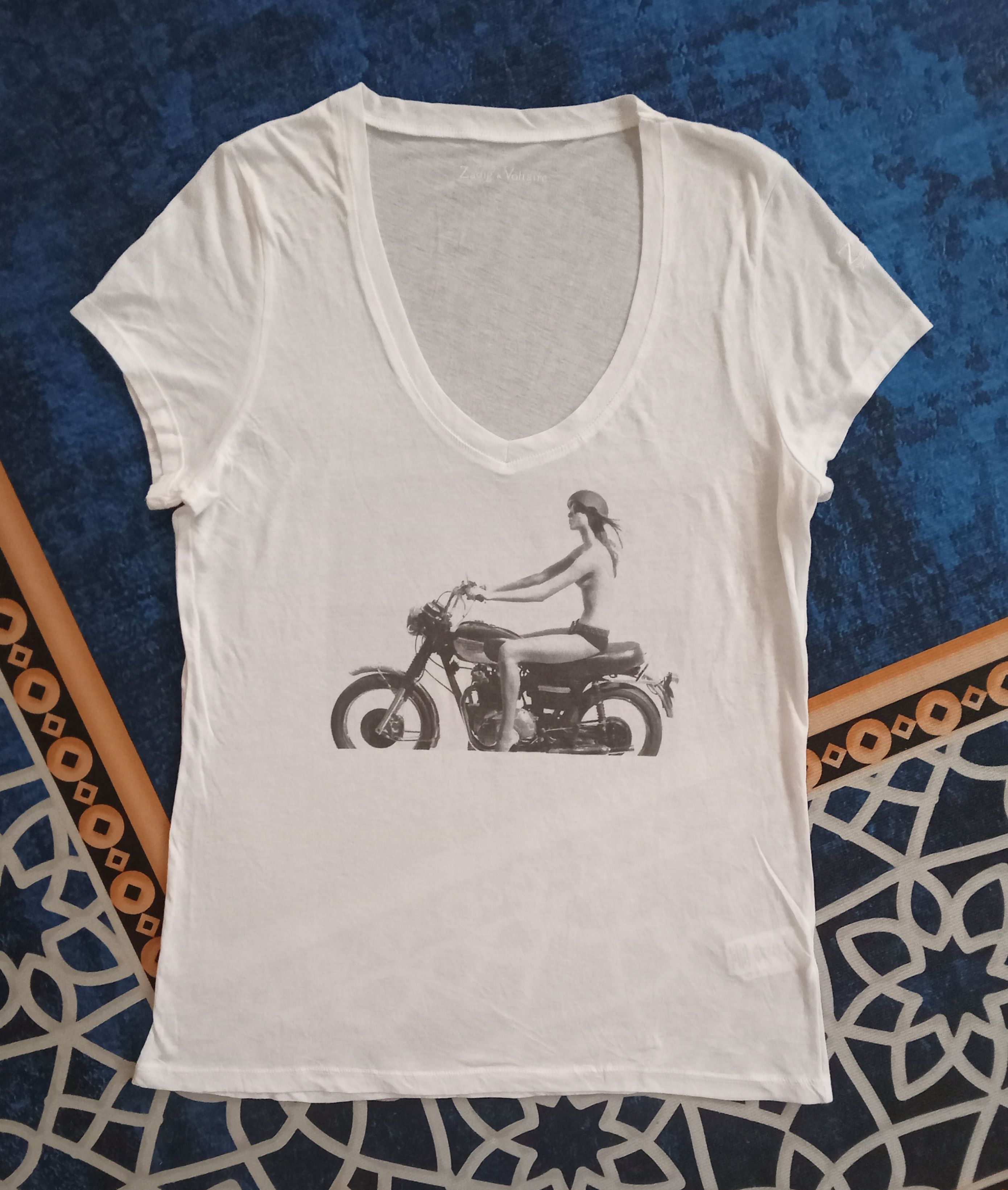 Zadig & Voltaire Zadig & Voltaire Sexy Lady Triumph Biker T Shirt Size M / US 6-8 / IT 42-44 - 1 Thumbnail