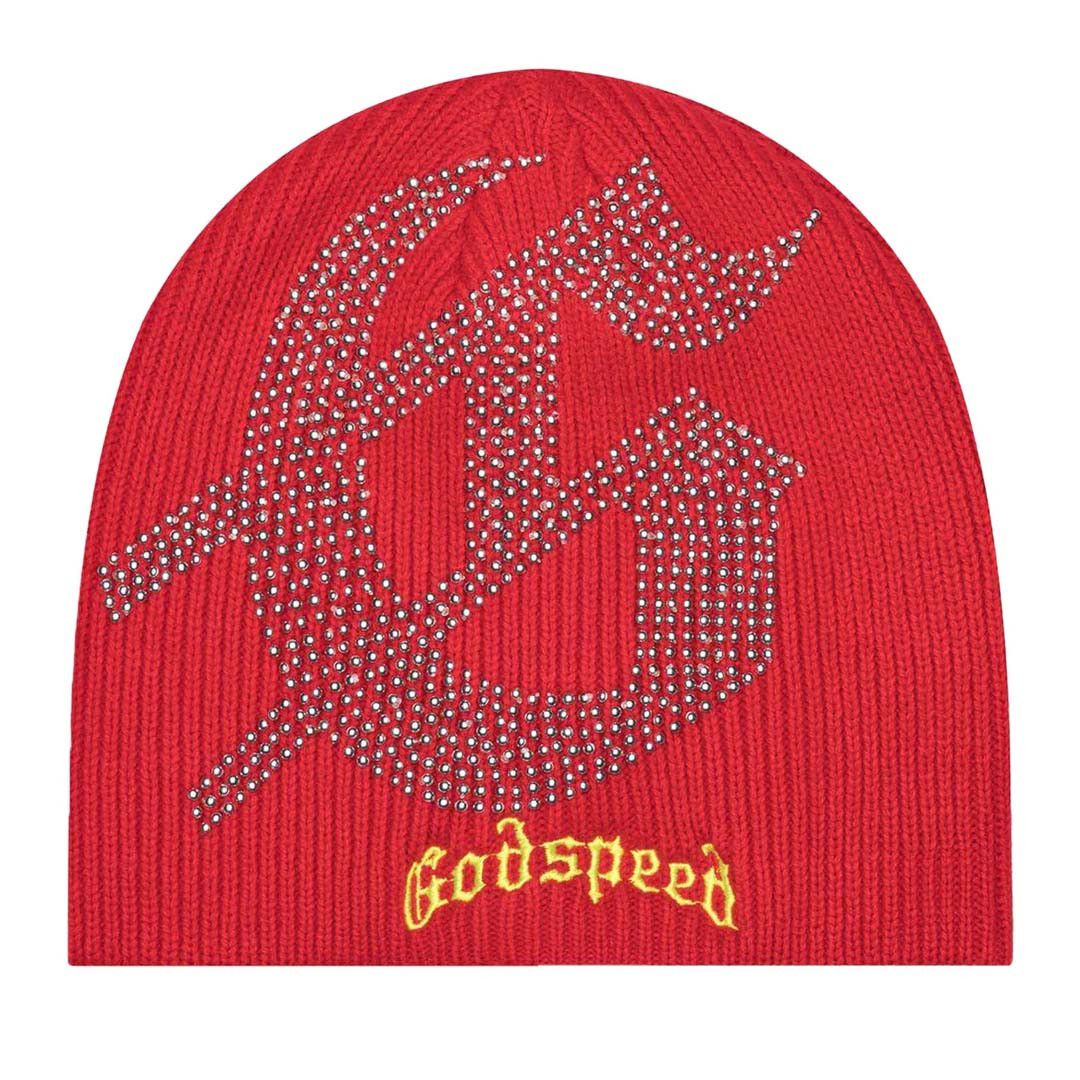 Godspeed Studded Beanie Red Yellow Size ONE SIZE - 1 Thumbnail